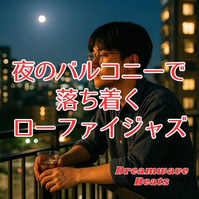 夜のバルコニーで落ち着くローファイジャズ
