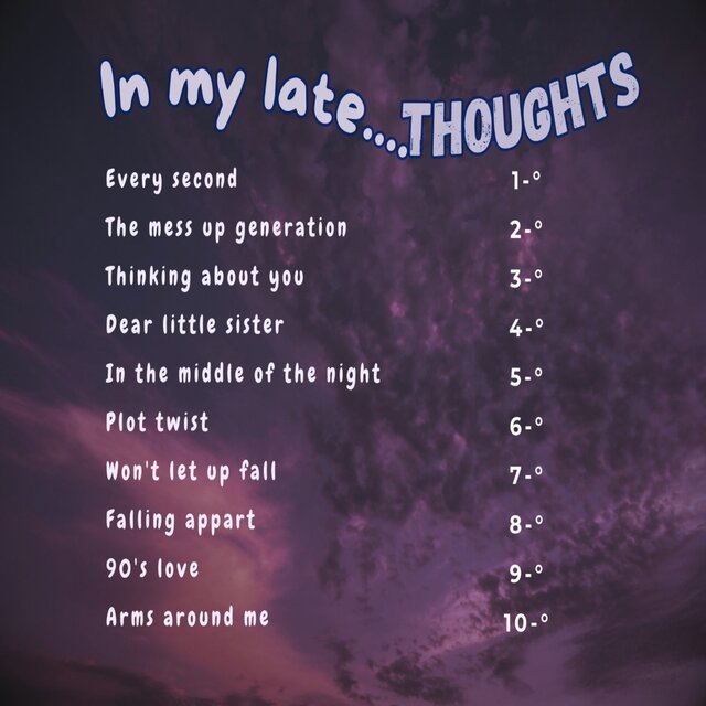 In my late thoughts
