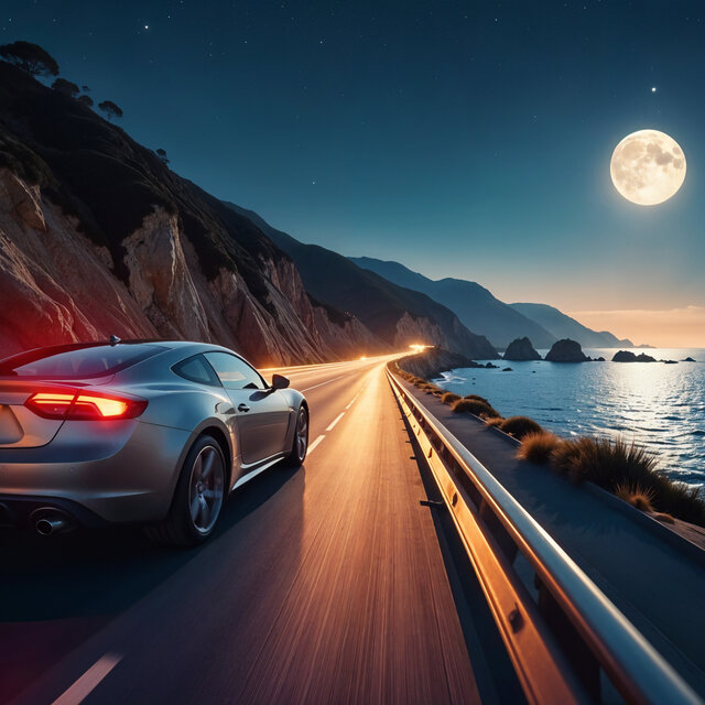 Night Drive Coastline