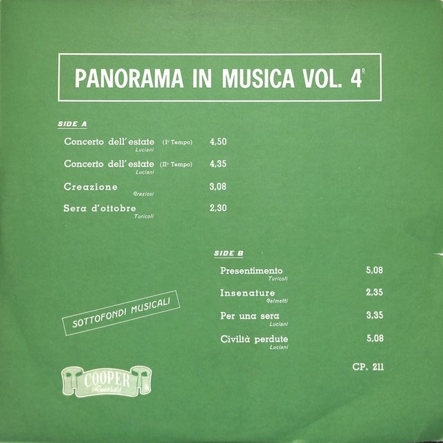 Panorama in musica Vol.4°