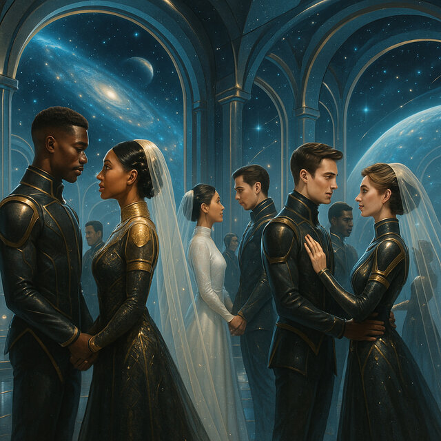 A Futuristic and Galactic Wedding (Celestials in Sync)