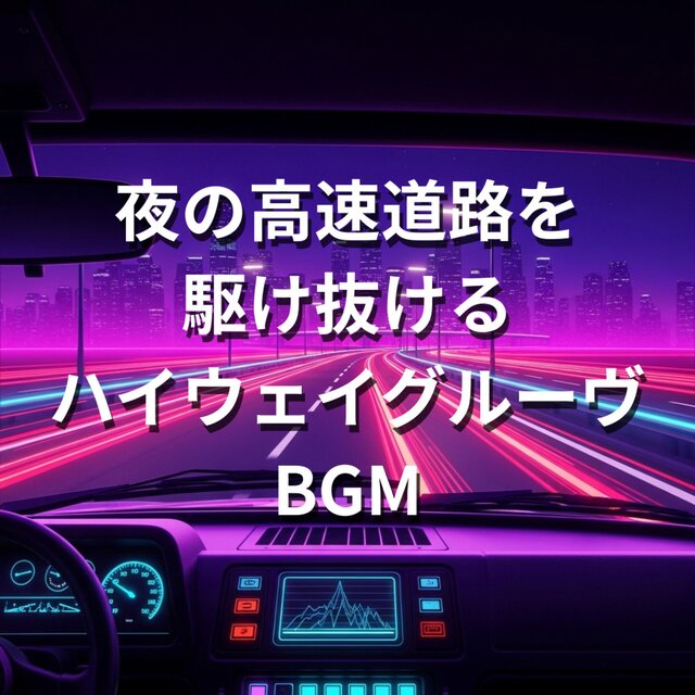 夜の高速道路を駆け抜けるハイウェイグルーヴBGM