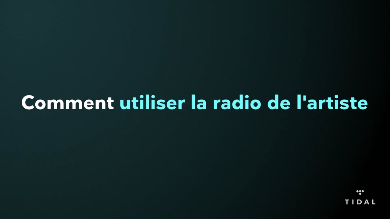 Comment utiliser la radio de l'artiste
