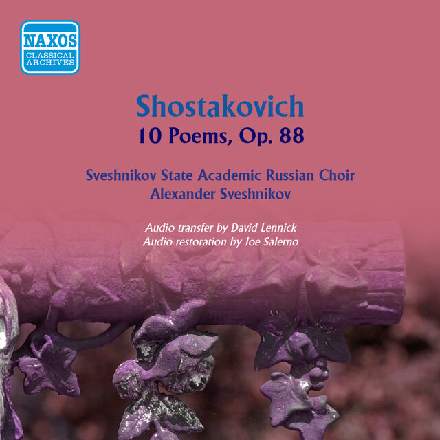 Shostakovich: 10 Poems, Op. 88