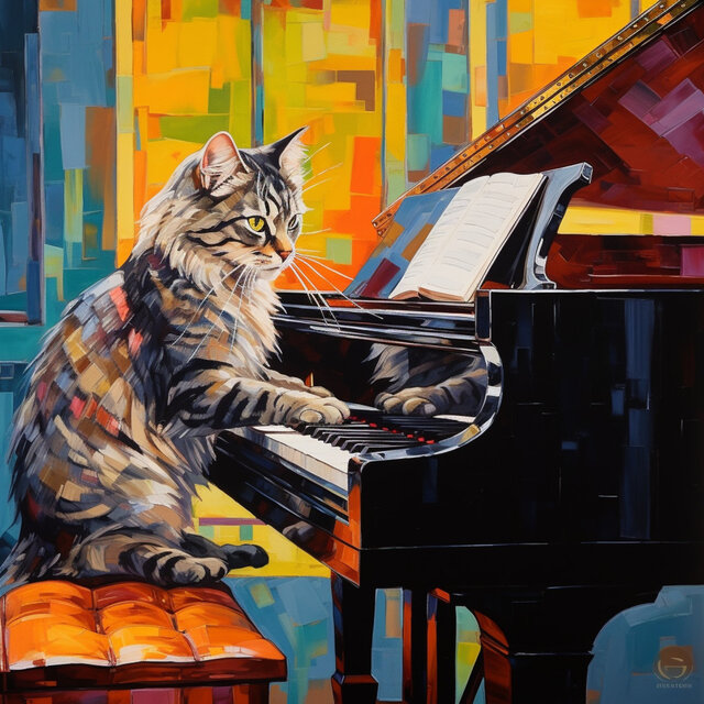 Susurros De Bigote En Piano: Melodías Meditativas Para Gatos