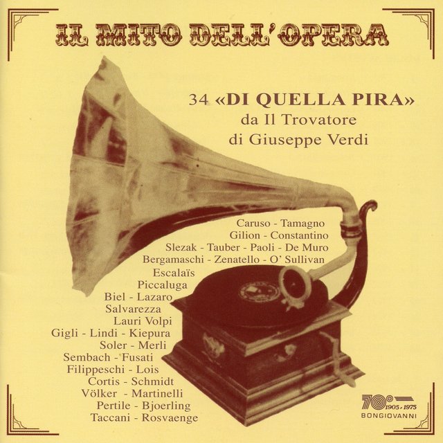 Il mito dell'opera: 34 Di quella pira da Il Trovatore di Verdi (Recorded 1904-1985)