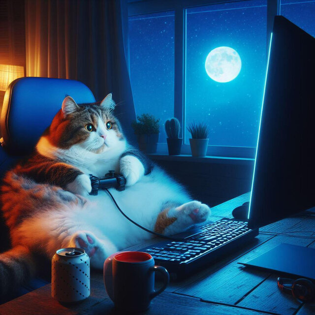 一只胖猫