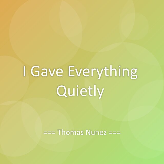 I Gave Everything Quietly