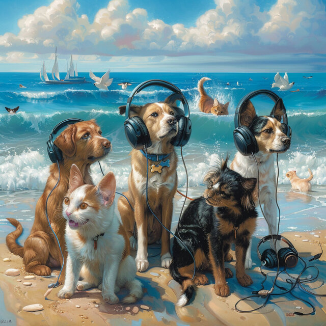 Pets and Ocean Waves: Soothing Sounds
