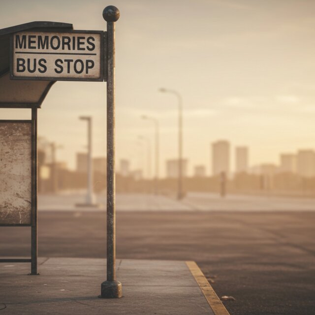 At the bus stop of memories