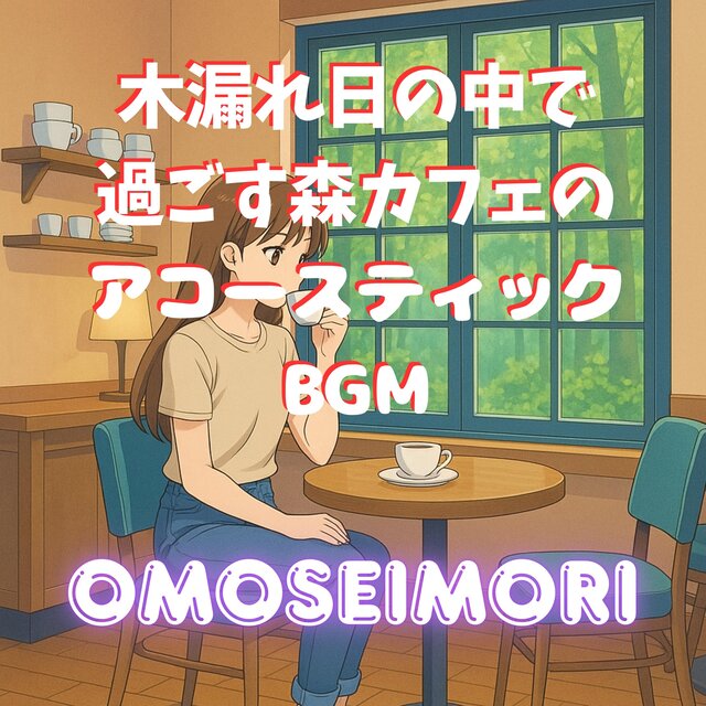 木漏れ日の中で過ごす森カフェのアコースティックBGM