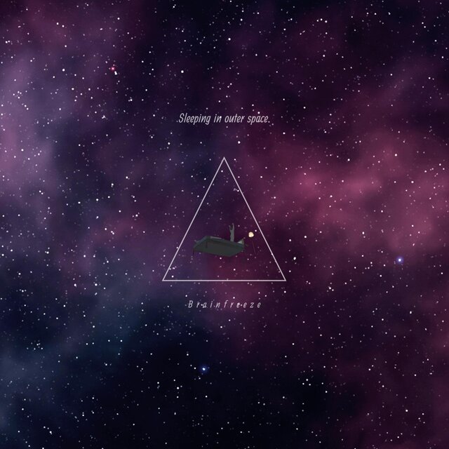 Sleeping in outer space.