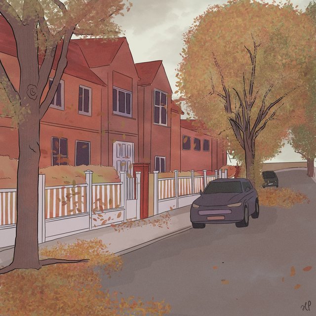falling leaf
