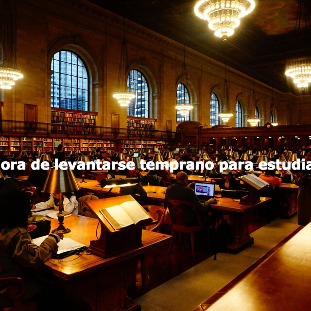 Hora de levantarse temprano para estudiar