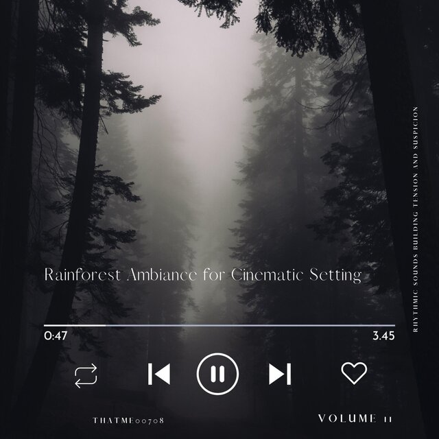 Rainforest Ambiance for Cinematic Setting - Rhythmic Sounds Building Tension and Suspicion, Vol. 11