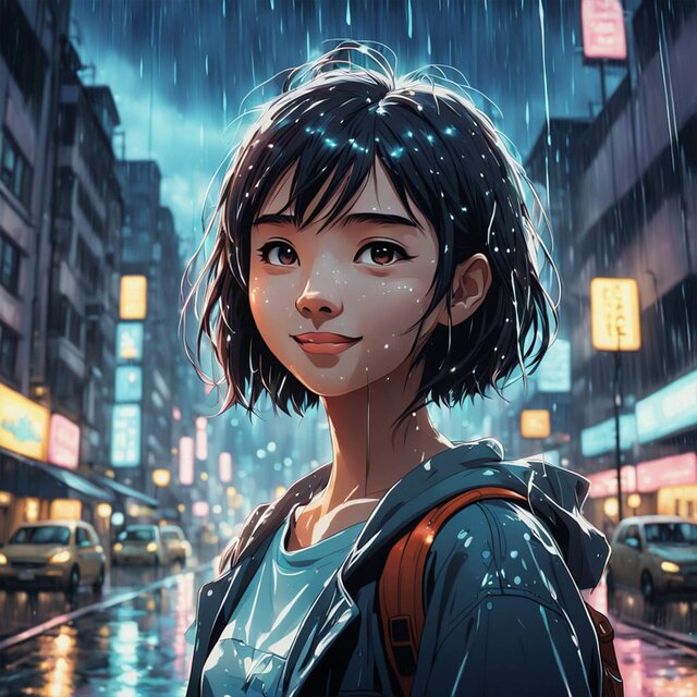 Neon Rain: Lo-Fi Vibes for Relaxation