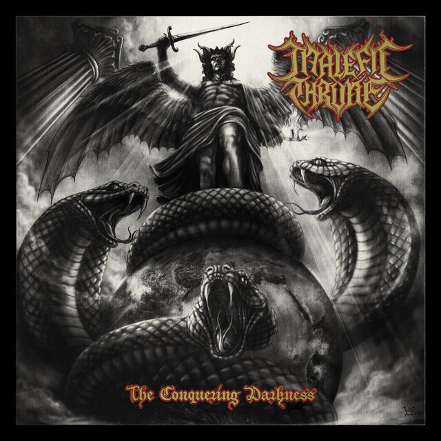 Cover art for album The Conquering Darkness by Malefic Throne
