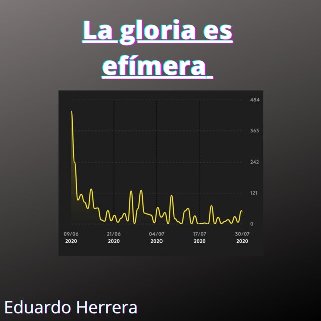 La gloria es éfimera