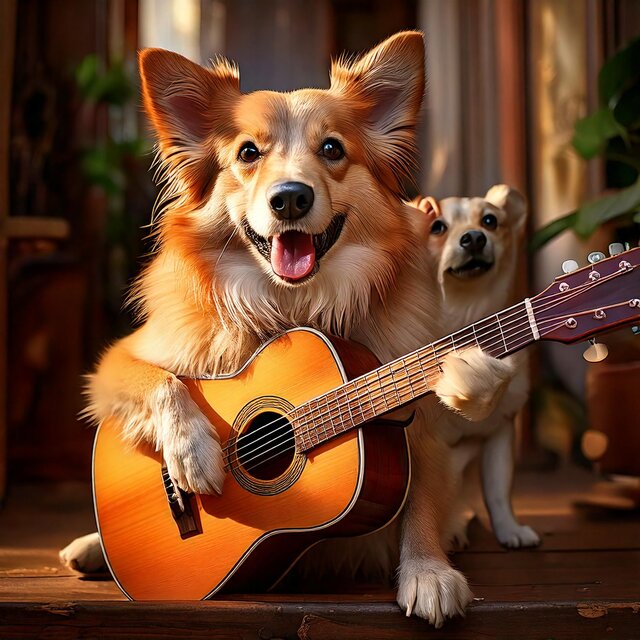 Playful Strums: Guitar Music for Dogs
