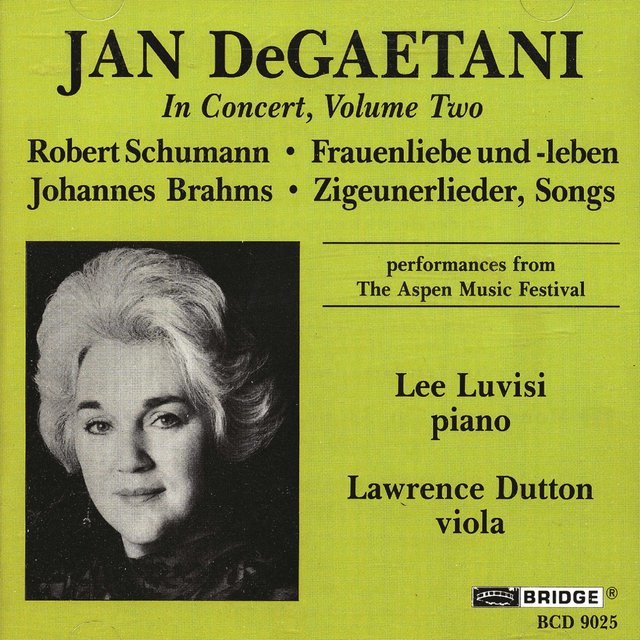 Jan DeGaetani in Concert, Vol. 2 (Live)