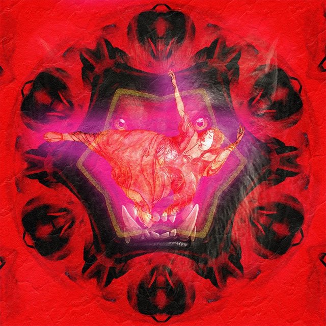 Cover art for album Hunted (Werewolves of the Astral Plane) by Fashion Bird Danger Danger, Mors Syphilitica, Lisa Hammer