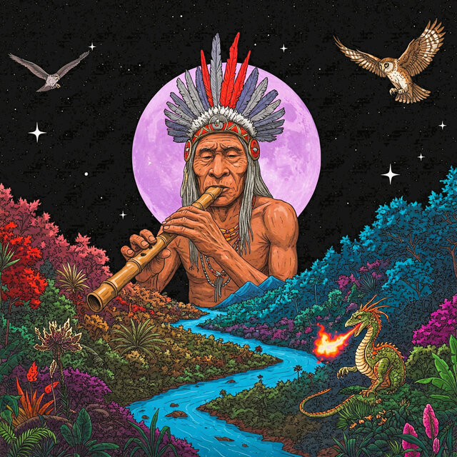 Pássaros, Flautas e Índios na Natureza