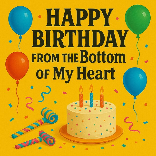 Happy Birthday From the Bottom of My Heart