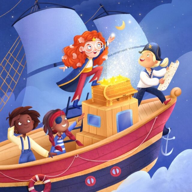 Piratas del Cielo y el Cofre del Tesoro (Cuento para Dormirse)