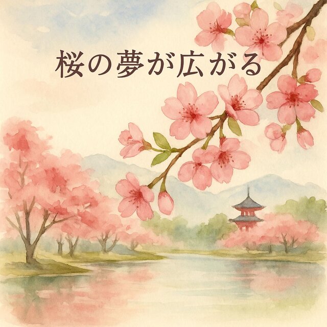 桜の夢が広がる