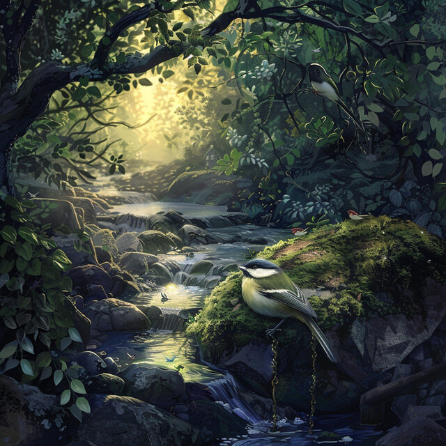 Binaural Birds Sleep Harmony: Creek’s Nocturne - 92 88 Hz