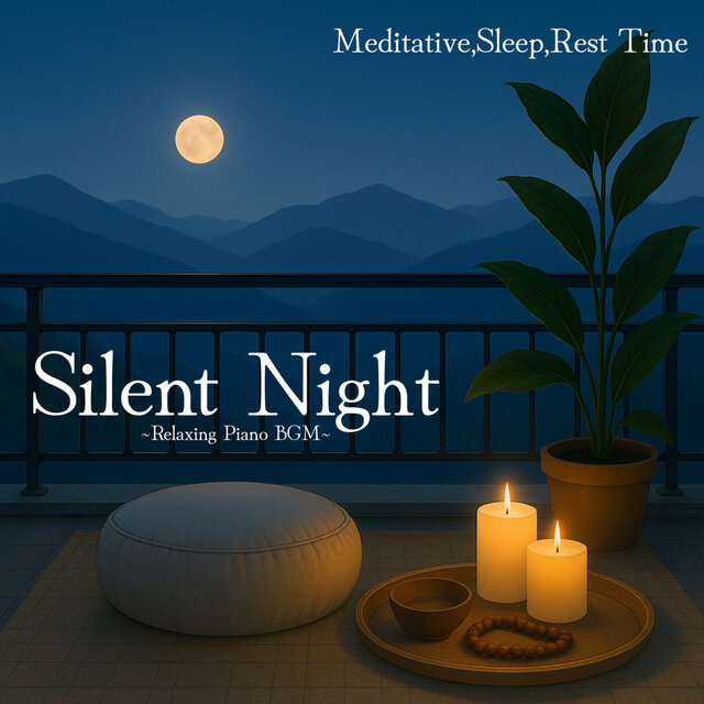 Silent Night - Relaxing Piano BGM - Meditative, Sleep, Rest Time