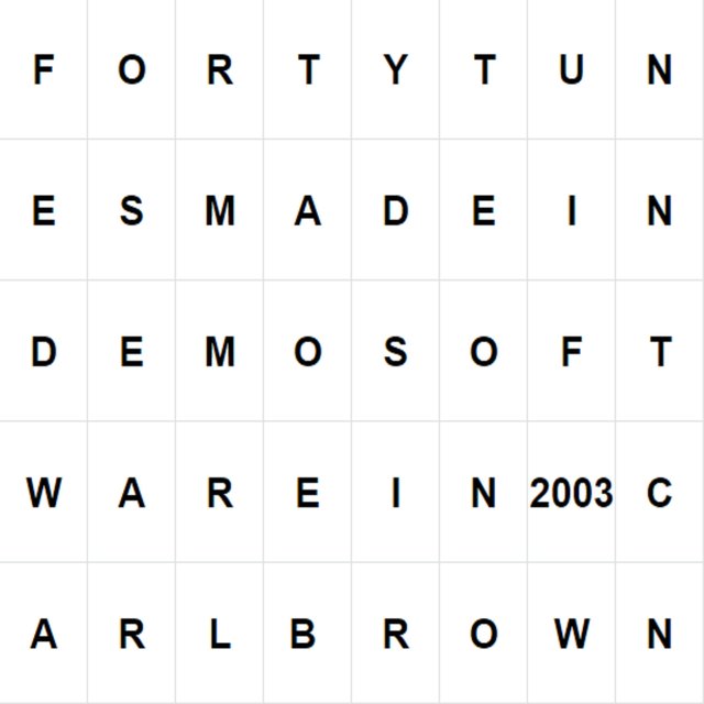 Forty Tunes Made In Demo Software In 2003