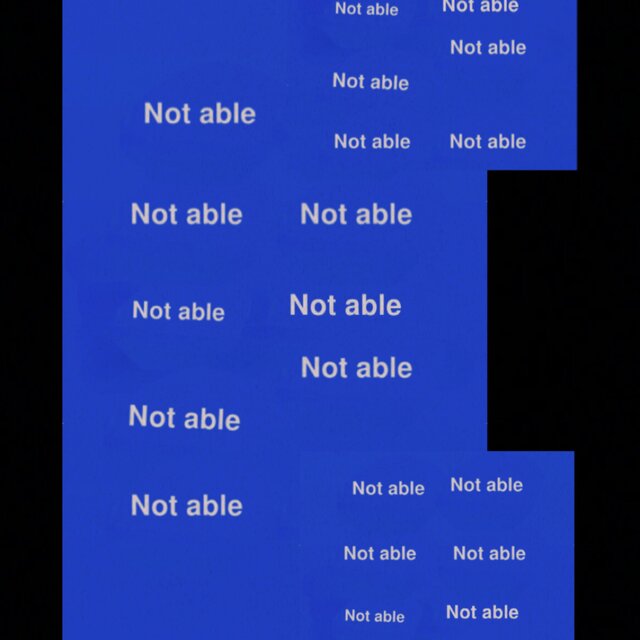 Not able