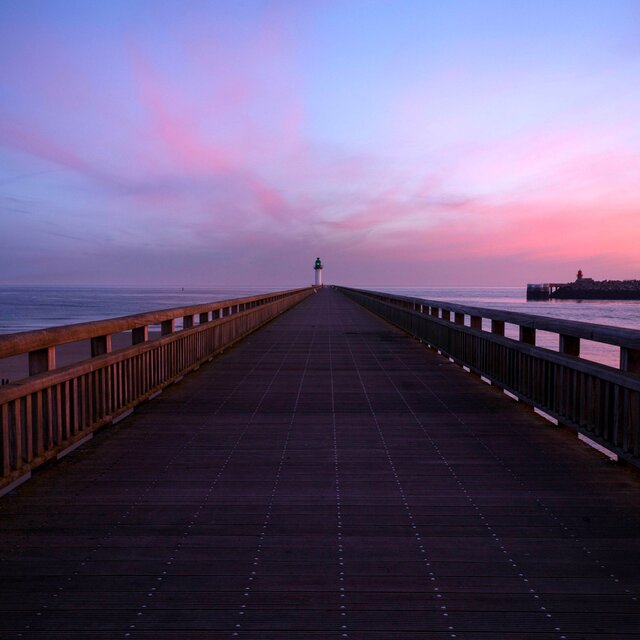 on the boardwalk