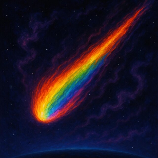 Meteor in the sky