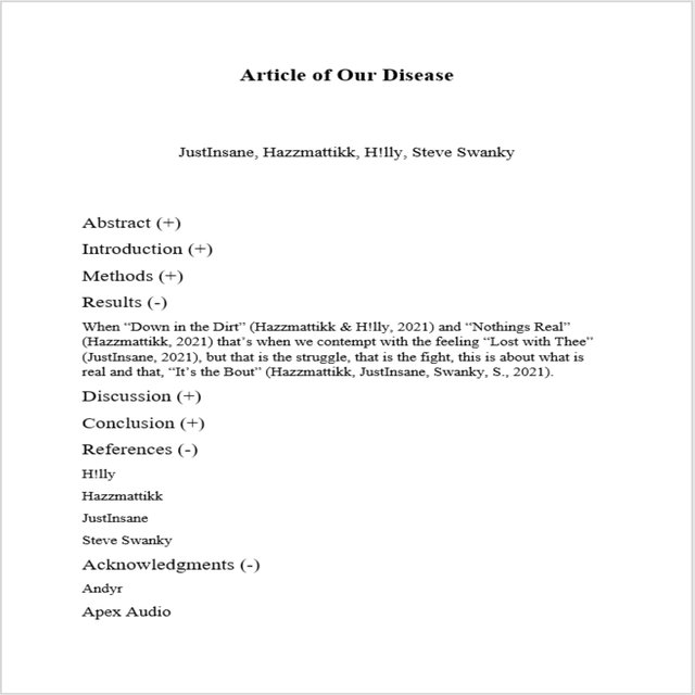 Article of Our Disease