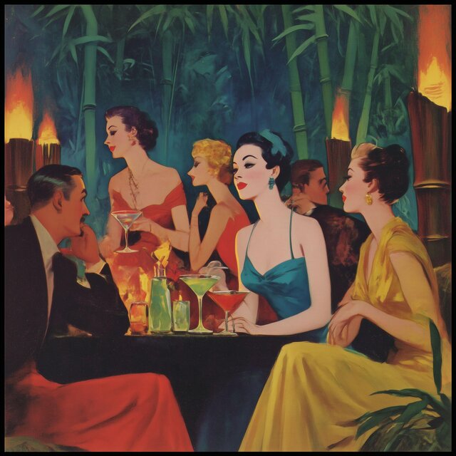 Cursed Script, Go-go Dancer, Secret Alphabet, Burned Love Letters, Chrome Lipstick graffiti, Blood-red Convertible, Motel Shower, Mannequins, Bubblegum, Tropical drive-in, Apocalypse Lounge Fetishism, B-Movie Sleaze