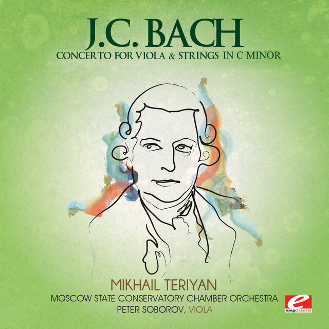 Cover art for album J. C. Bach: Concerto for Viola and Strings in C Minor (2012 Remastered Version) by Moscow State Conservatory Chamber Orchestra, Mikhail Teriyan, Peter Soborov