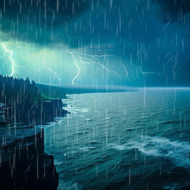 Distant Ocean Storm