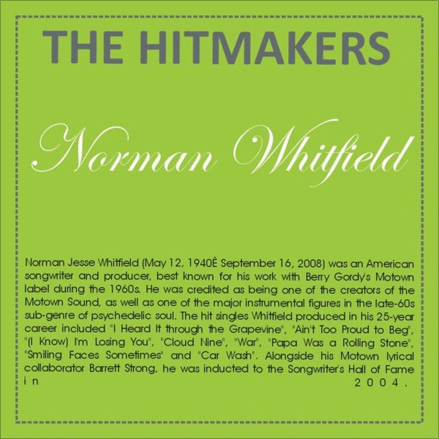 Hits of Norman Whitfield