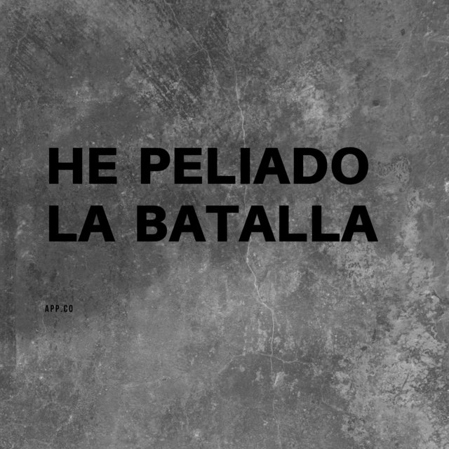 He Peliado la Batalla