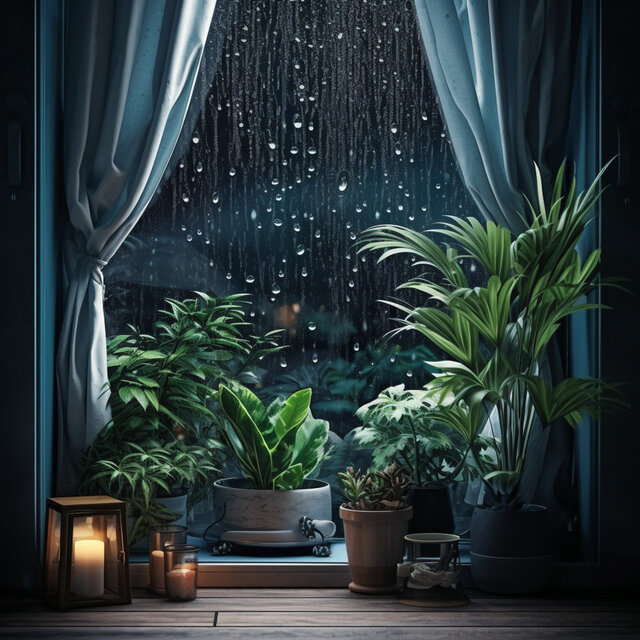 Rainy Serenade: Bird Chirps in the Downpour