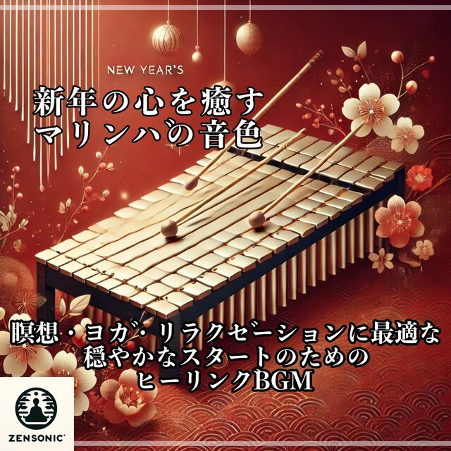 Marimba sounds to soothe the New Year's spirit Healing BGM for a gentle start perfect for meditation, yoga, and relaxation