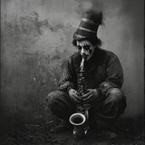 Clown Und Ein Saxophon
