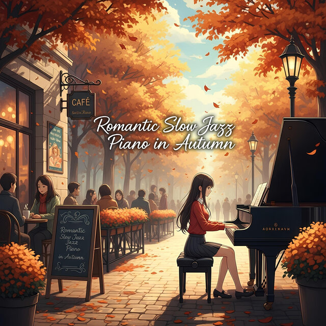 Romantic Slow Jazz Piano in Autumn