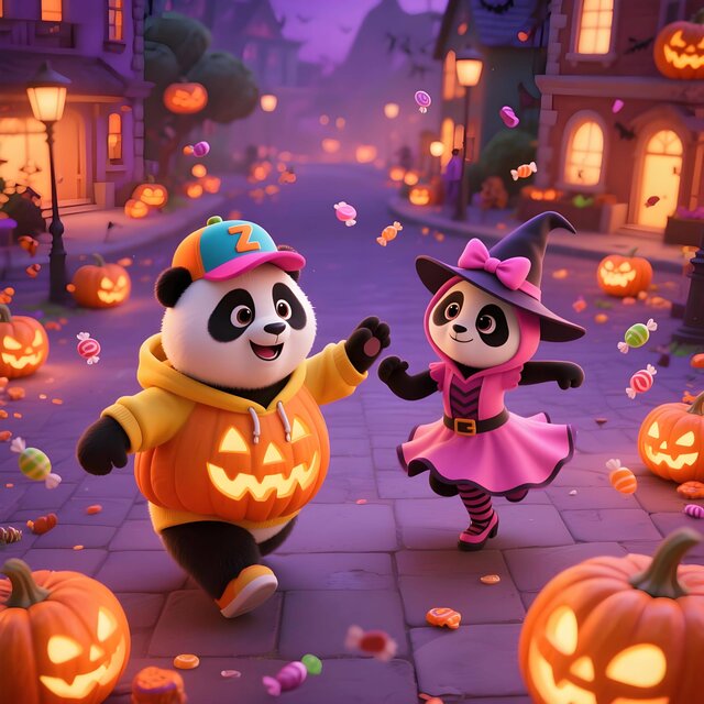 Spooky Panda Parade