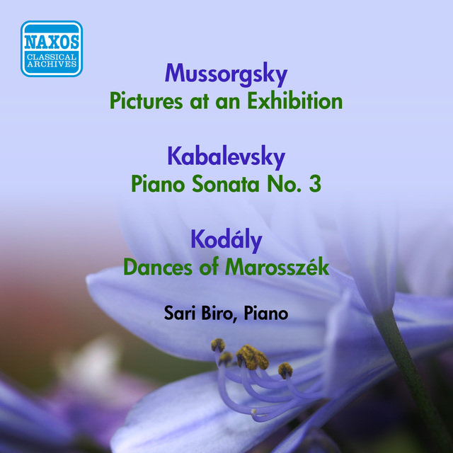 Piano Recital: Biro, Sari - Mussorgsky, M. / Kabalevsky, D. / Kodaly, Z. / Bartok, B. (1951-1952)