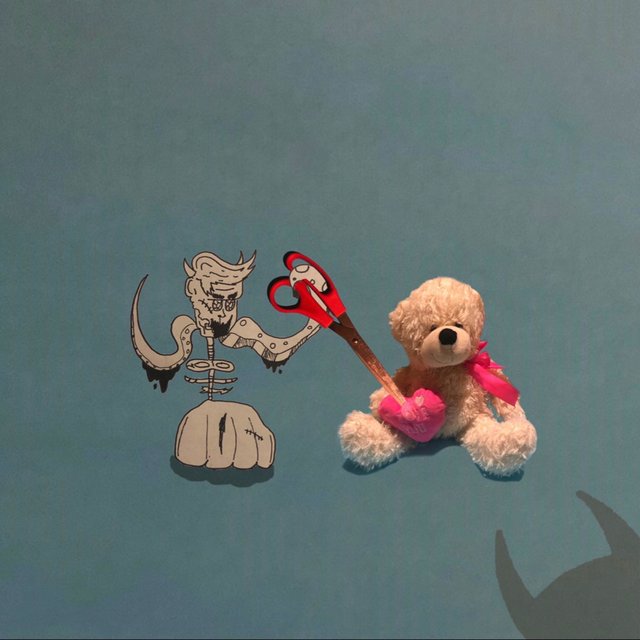 Satan Fighting a Bear