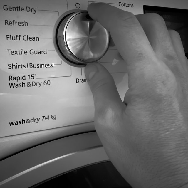 Washing Machine Full Wash Cycle - Load, Wash, Spin, Rinse and Drain