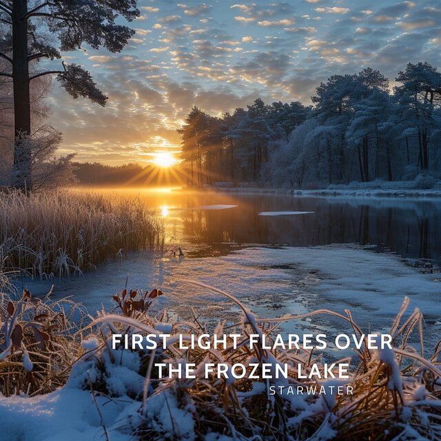 First Light Flares over the Frozen Lake